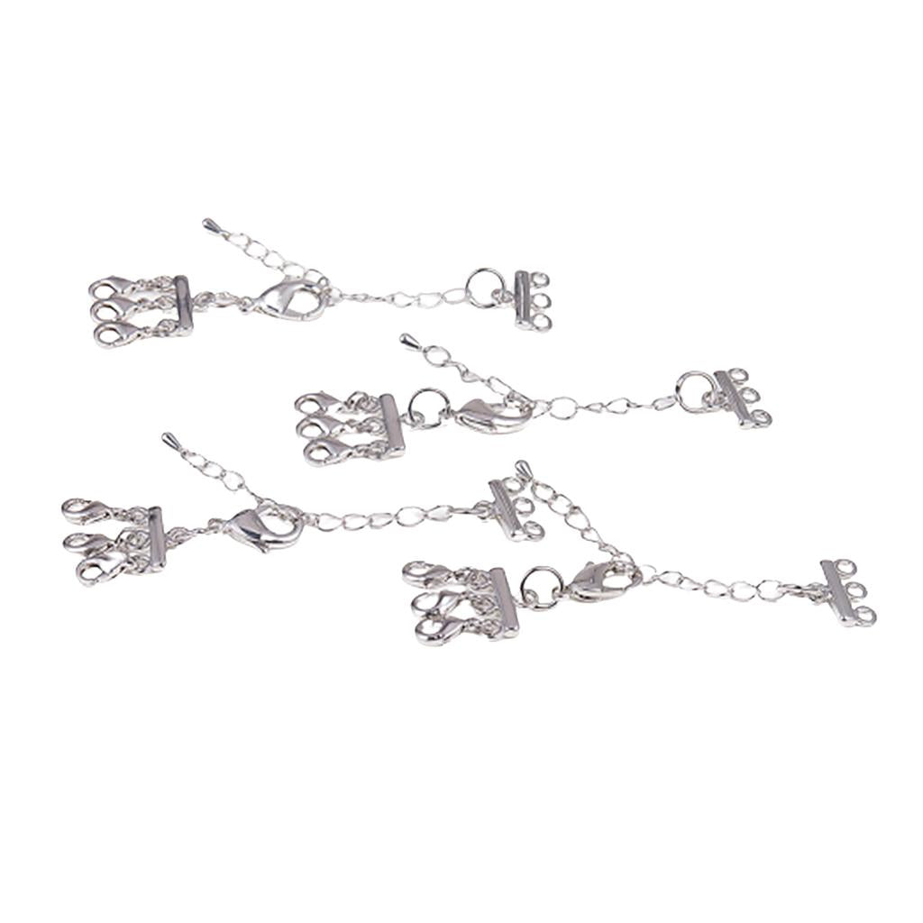 Max 5cm 6 Ring Chain Jewelry Beads Necklace Pendant DIY Craft Making platinum