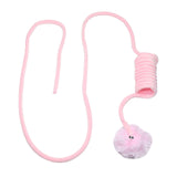 Maxbell Cat Spring Toy with Suction Cup Plush Cat Toys Exerciser Interactive Cat Toy Pink