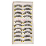 Maxbell 10 Pairs Popular Messy Cross False Eyelashes Soft Long Eye Lashes