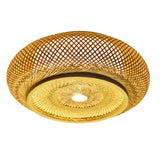 Maxbell Maxbell LED Ceiling Lamp Lighting Fixture Bamboo Lamp Shade for Kitchen Apartment 40cmx14cm