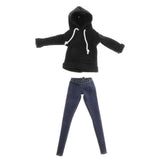 Maxbell BJD Dolls Hoodie and Jeans Pants for 1/6 Blythe Doll Dress Up Outfits Accs