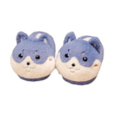 Maxbell Novelty Women Plush Slippers Indoor Anti Slip Household Home Birthday Gift Dog Blue