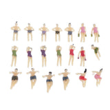 Max 20xModel Trains People Figures Scale Painted Beach Crowd Miniatures N 1:150