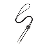 Maxbell Bolo Tie Vintage Oval Sweater Chain for Party Holidays Birthday Gift Argent