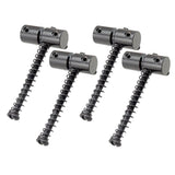 Max 2 Long&2 Short Bass Bridge Saddles for Electric Bass Replacement Part Black