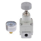 Max Precision Pneumatic Regulator Relief Valve with Pressure Gauge 0.01~0.8Mpa