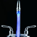 Maxbell Glow Blue LED Water Faucet Shower Light Temperature Sensor Kitchen Bathroom Tap