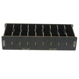 Max 9 Dividers Name Card Wooden business card case office desktop Black
