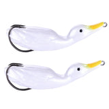 Max 2pcs Floating Duck Lure 10.5cm Bass Bait Fishing Tackle White