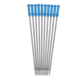 Maxbell 10pcs/Pack Metal Ballpoint Pen Refills Ink Ball Point Pen Replacement blue