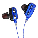 Max Maxb Single Speaker 1.2M Wired 3.5MM Earphone Earbuds HiFi Stereo Headset Blue