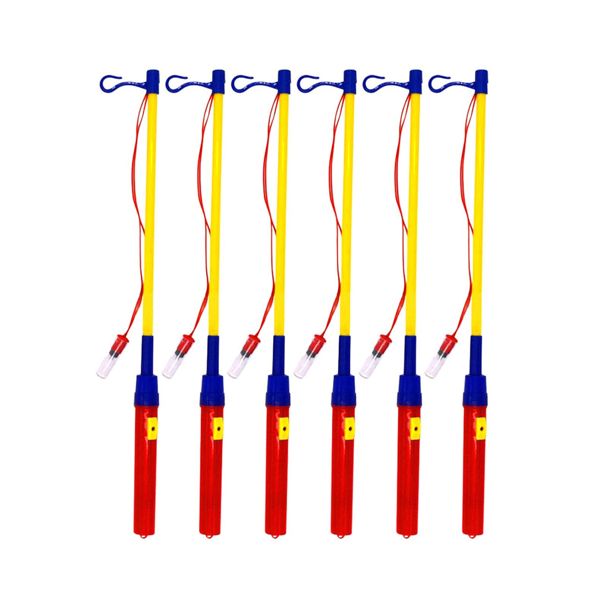 Maxbell 6x Lantern Stick with LED Lantern Rods with Hook for Carnivals Halloween