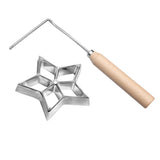 Maxbell Rosette Iron Set Maker Mold With Handle Waffle Timbale Molds Five-pointed