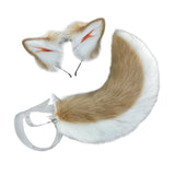 Maxbell 2 Pieces Dog Ears and Tail Set Lolita Cosplay Costume Accessories White