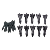 Max 10 Pieces Car Roof Air Vortex Generator Shark Fin Decorative Carbon Pattern