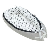 Max Foldable Travel Crib Baby Cotton Sleeping Baby Bassinet Bed b Dot_Black