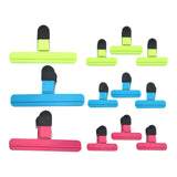 Maxbell Airtight Chip Bag Clips for Bread Candy Bags Snacks Chip Coffee Bags 12Pcs B