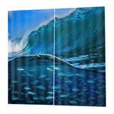 Max 2 Panels Digital Printing Light Reducing 3D Curtain for Living Room  M