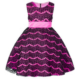 Max Flower Girl Dress Lace Wedding Bridesmaid Birthday Pageant 4-5 Years pink