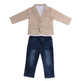 Maxbell Three Pieces Boys Cotton Clothing Sets Jacket T-Shirt and Jeans 3-8 Years 6T