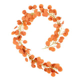 Maxbell Faux Silver Dollar Eucalyptus Garland Artificial Leaves Decor Orange