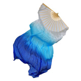 Max Maxb Belly Dancing Silk Right Hand Fan Chinese Handmade Veils Dance Folding Fan
