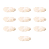 Maxbell 10Pcs Artificial Fur Pom Poms Ball Assorted DIY Art for Keychains Glove Charms White