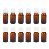 Max 12 Pieces Essential Oils Glass Bottles With Orifice Reducer Dropper 10ml