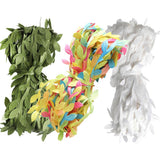 Max 30 Meters Artificial Fabric Leaf Garland Ribbon Trims White Green Colorful