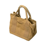 Maxbell Women Canvas Handbag Casual Tote Bag Durable and Soft Large Capacity Sturdy Khaki