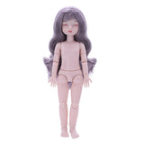 Maxbell Lovely 28cm Girl Doll Nude Body Part Gray Curly Hair Bangs
