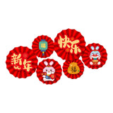Maxbell Chinese Decoration Wall Sticker Decals Paper Flowers Fan for Bedroom Decor style F