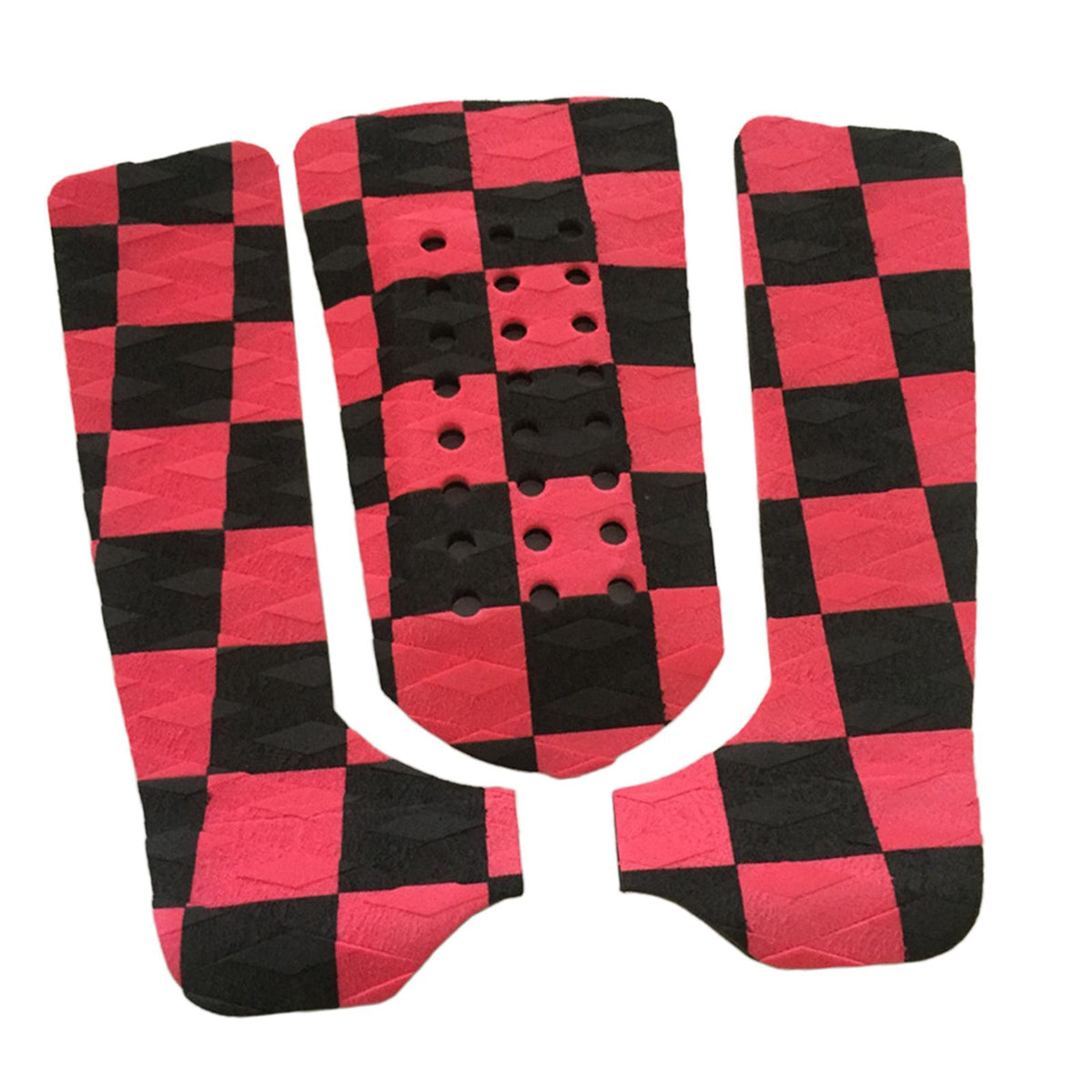 Maxbell 3x Deck Grip Mat Surfing Padding Anti Slip Premium for Funboard Beginner Black Red