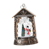 Maxbell Retro Christmas Lantern Ornament Outdoor Indoor Wedding Props Christmas Tree Snowman