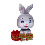 Maxbell New Year Sculpture Living Room Desktop Treasure Bag Resin Statue Figurine Big Eyes 7x11cm
