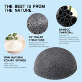 Max Konjac Facial Exfoliating Sponges Natural Face Wash Cleaning Puff Black