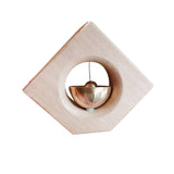 Maxbell Wooden Door Bells Wind Chime Decor Ornaments Unique for Windows Door Opening Light Brown