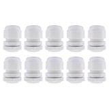 Max 10Pcs Waterproof IP68 Nylon Cable Gland Joints White Cord Connector PG 16