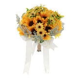 Max Sunflower Bouquet Wedding Bridal Holding Flowers Church Party Office Decor