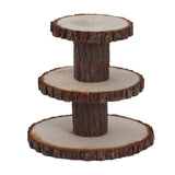 Maxbell Cupcake Tower Wood Parties Tableware Multifunctional Round Plates Cake Stand 3 tier