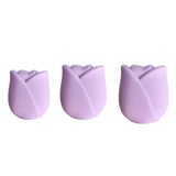 Maxbell 3Pcs Silicone Makeup Brush Cover Protector Lightweight for Travel Wife Women violet