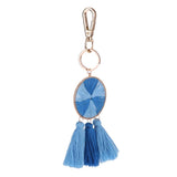 Max Tassel Pendant Key Chain Keyring Fringe Lady Bag Purse Car Keychains Blue