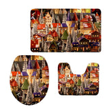 Max Christmas Toilet Seat Cover Rug Bathmat Bathroom Xmas Decor Party Decor D