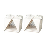 Maxbell 2Pcs Cake Carrier Holder Handle Transparent for Transporting Cakes Pies 8Inch