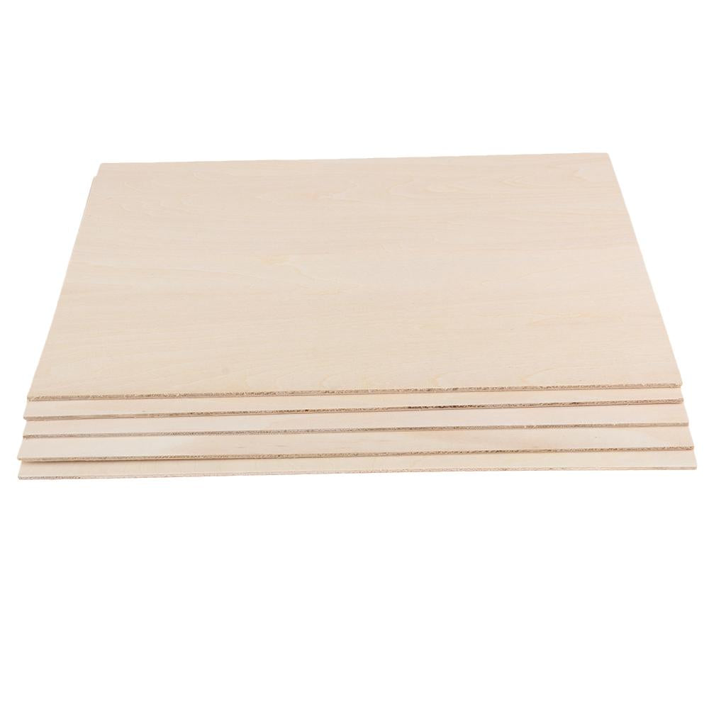 Maxbell 10 Pieces DIY Model Balsa Wood Sheet Wooden Plate Crafts Model 50x100x1.5mm