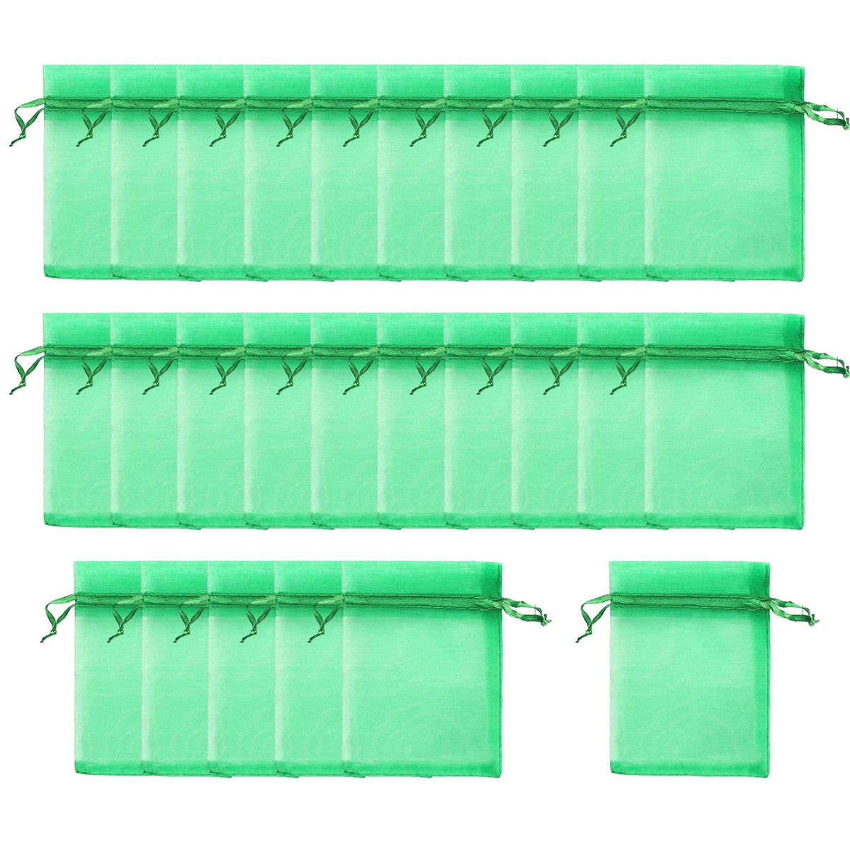 Maxbell 100 Pack 4x6 inch Small Netting Barrier Bags for Strawberries Berries Apples Green