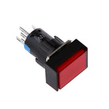 Maxbell 12V 24x19mm Red Push Button Switch LED Light Reset for Electric Circuits
