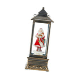 Maxbell Rotating Lantern Glittering Christmas Music Box Crafts Decor Blue Bag Santa
