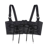 Maxbell Punk Fashion PU Leather Waist Belt Waistband with Straps for Dancing Dresses