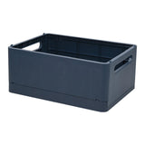 Maxbell Stackable Collapsible Storage Bin Clothes Books Cosmetics Organizer Blue